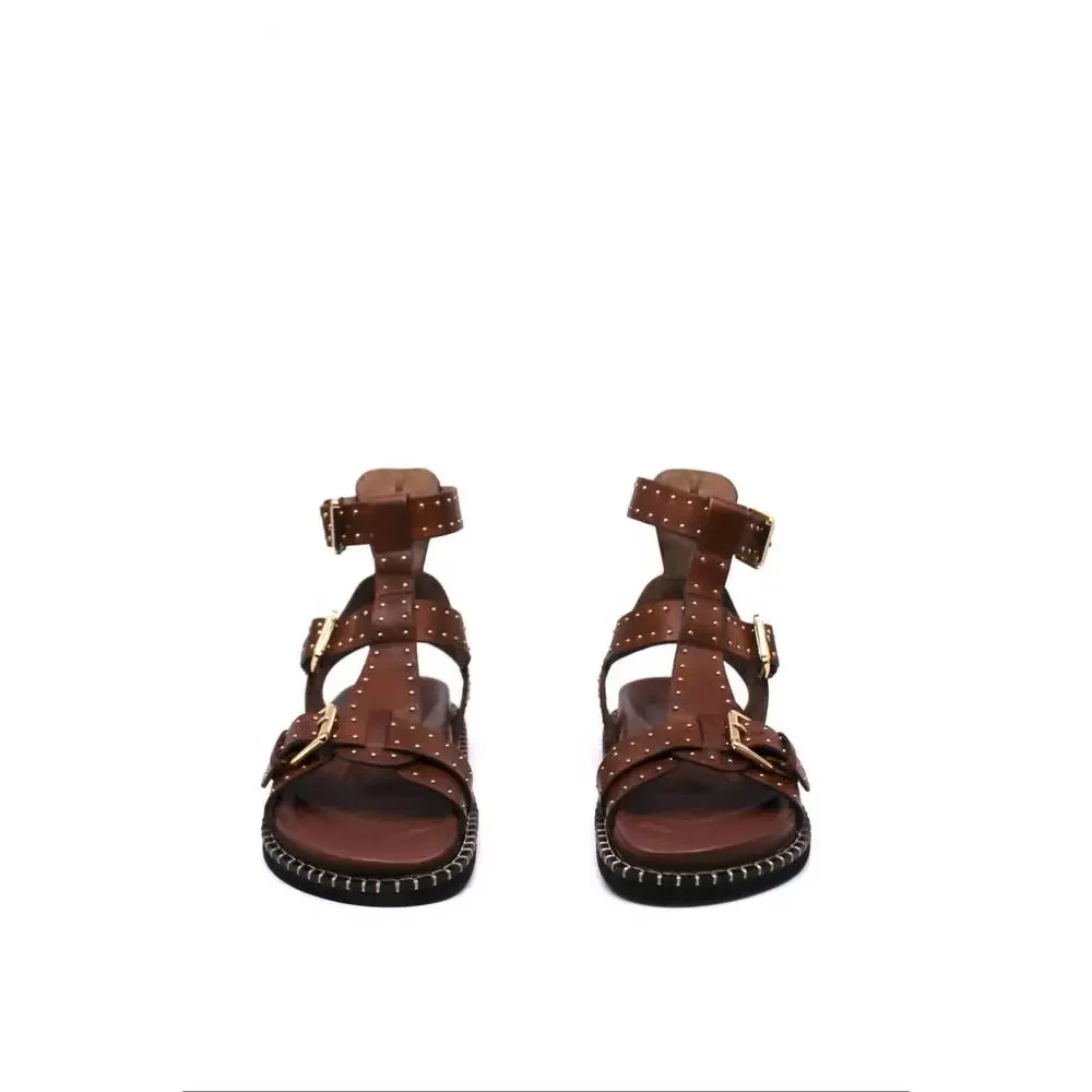 FREE PEOPLE; women's nova gladiator sandals in color "luggage" - Picture 3 of 5